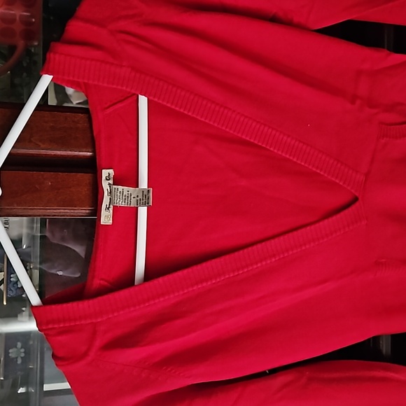 FOREVER 21 VINTAGE KNIT V-NECK HOODED SWEATER - Picture 3 of 7